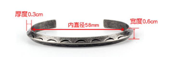 316L Indian half moon Bangle