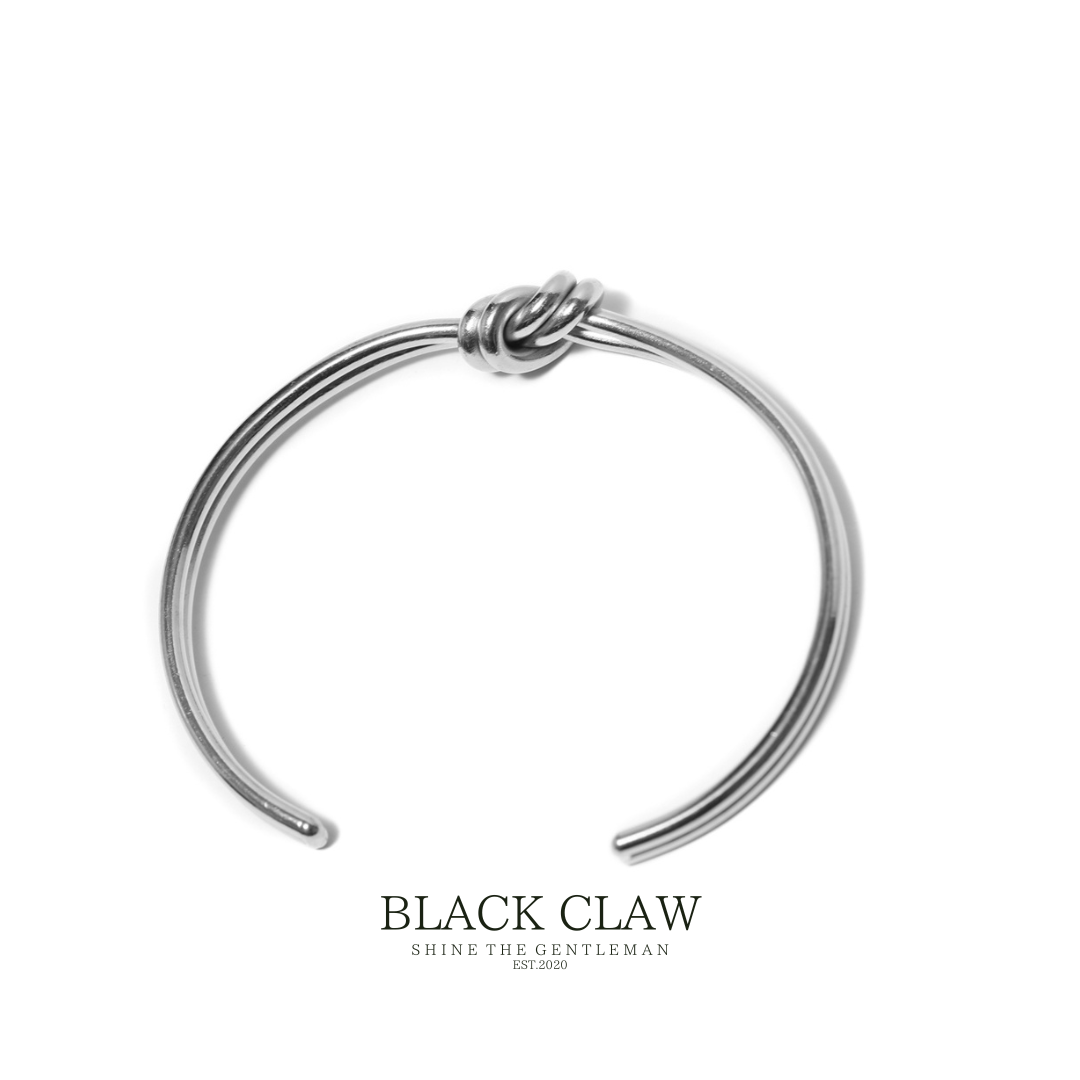 316L  Musubi Curve Bangle 【Silver】