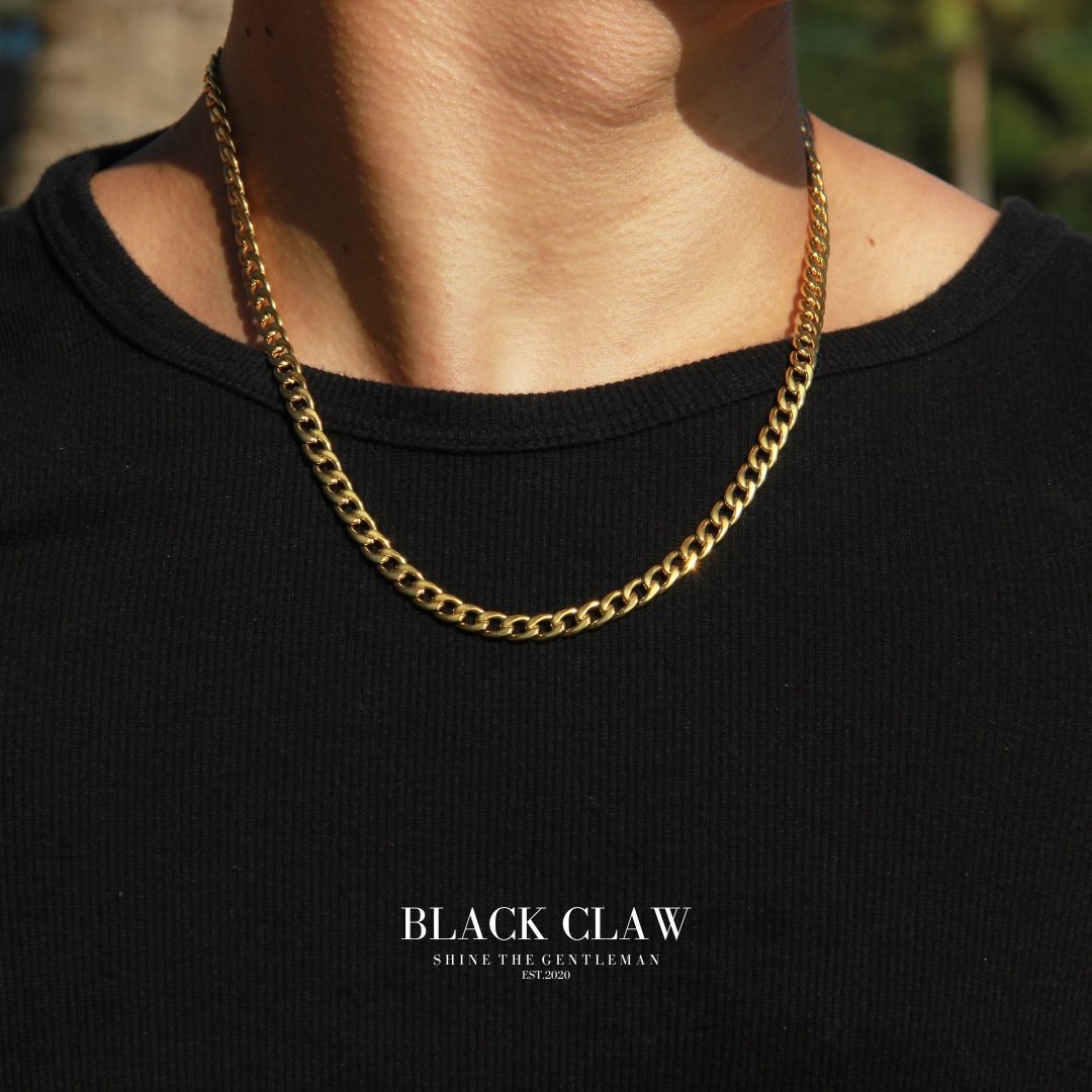 316L chain necklace-【GOLD】
