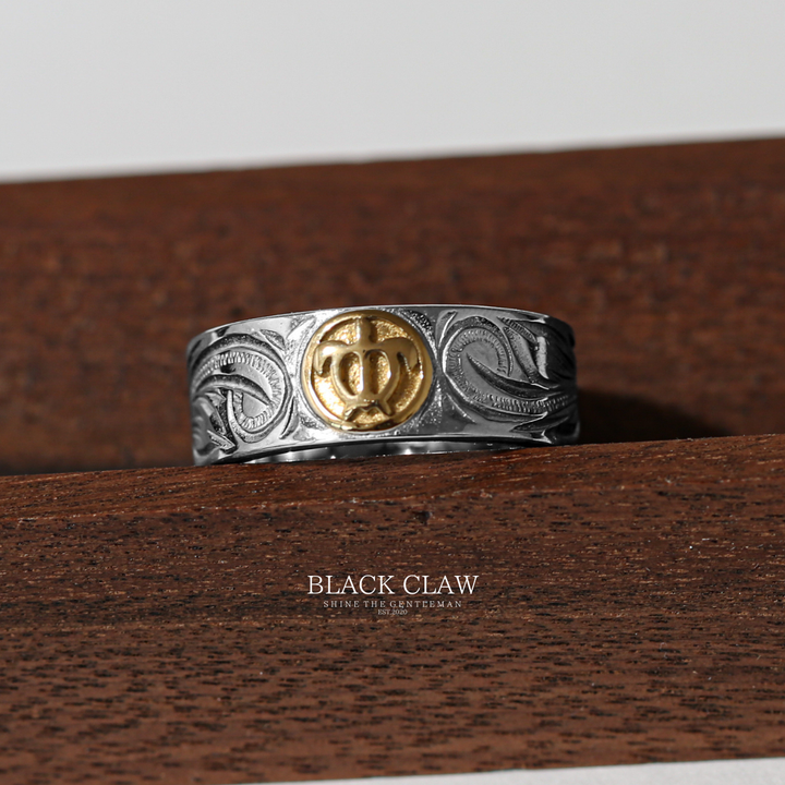 Hawaiian Honu x Plumeria  Ring