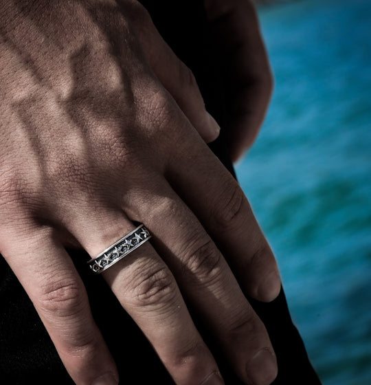 S925 Stars Ring 【B&C】