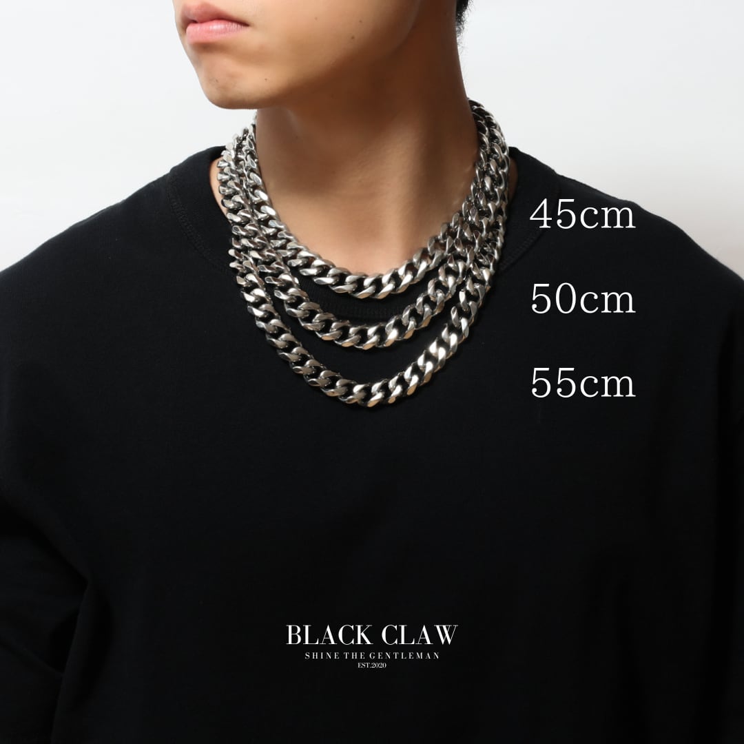 【15mm】316L Flat Link Chain  Necklace＆Bracelet SET