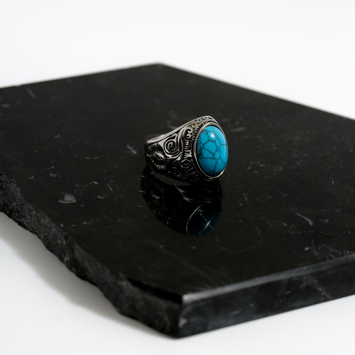 316L Turquoise Onyx Ring CRACK