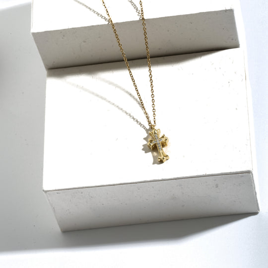 Hawaiian Cross Necklace Gold