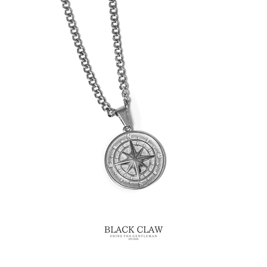 Compass Pendant Necklace 【Silver】