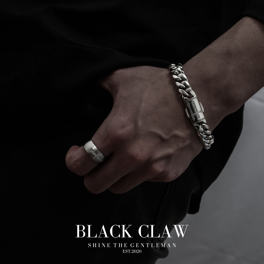 316L Zirconia Cross Ring【SILVER】