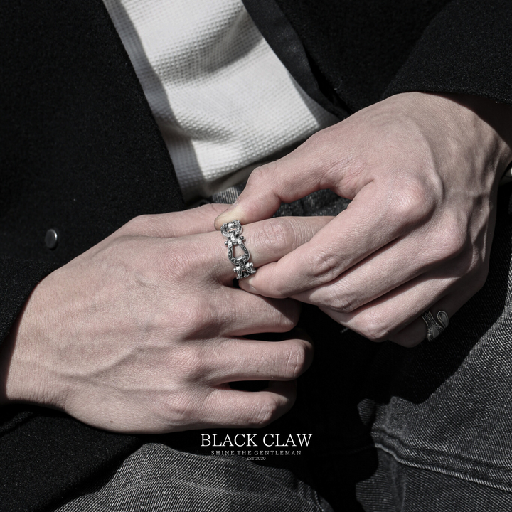 S925 Horseshoe Chain Ring（拡張可能）
