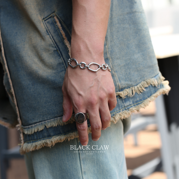 Geometric Chain Bracelet [Silver]