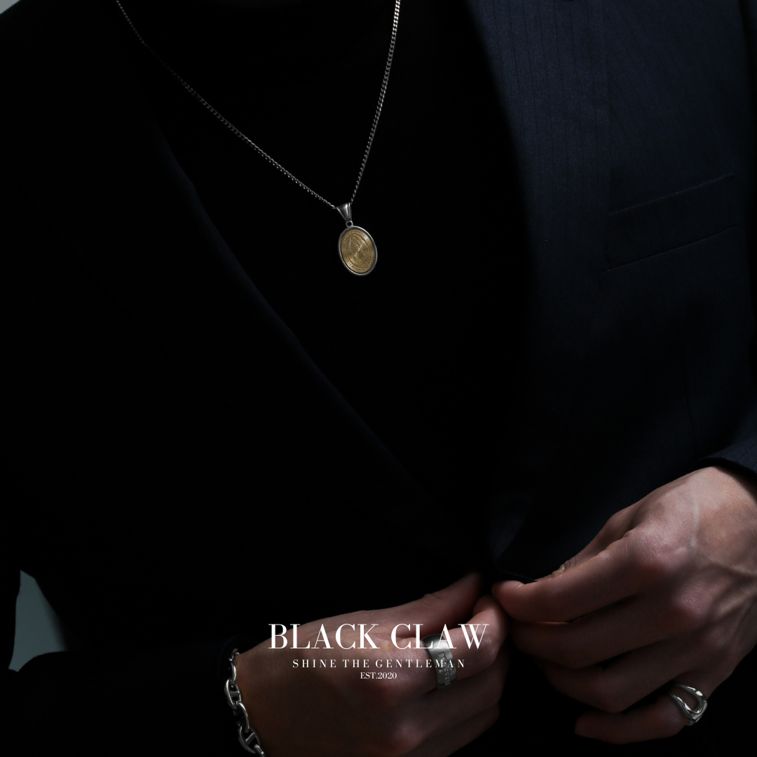 316L Maria Coin Necklace【Bicolor SILVER】
