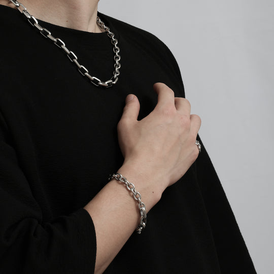 2Types of Chains Necklace B&C