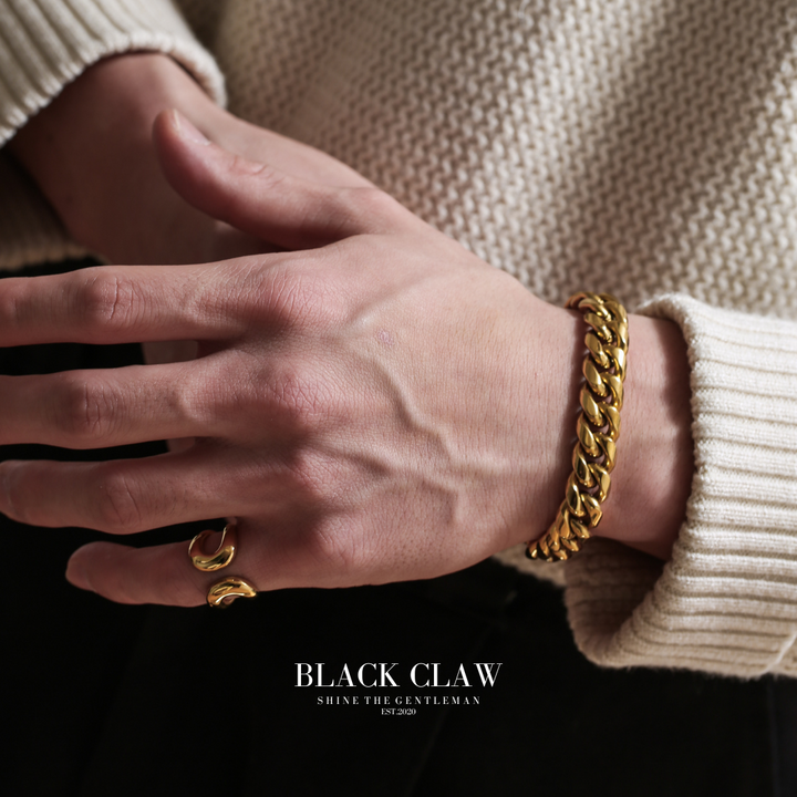 316L Lily Flower Chain  Bracelet　【GOLD】