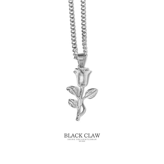 【BLACK CLAW】Rose Emblem Necklace ? Silver