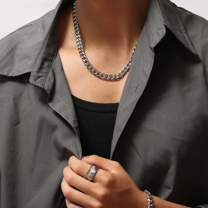 【8mm】316L Flat Link Chain  Necklace