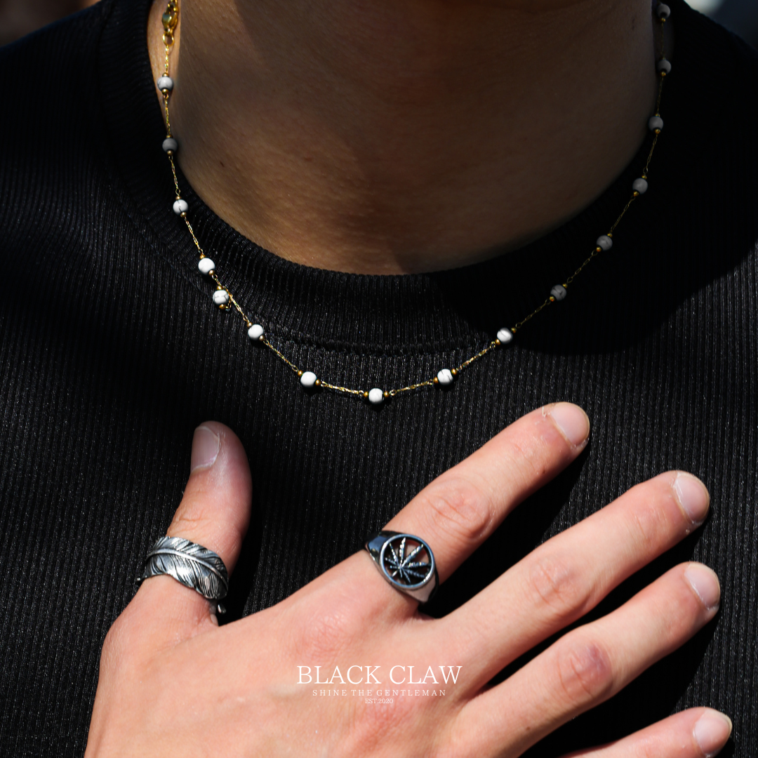 Turquoise Accent Necklace　【White】