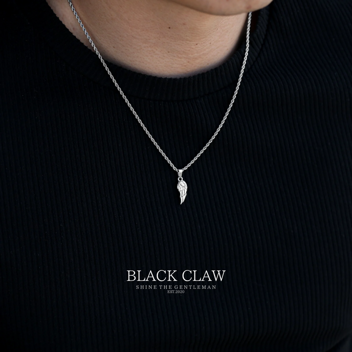 Wing Twist Necklace 【Silver】