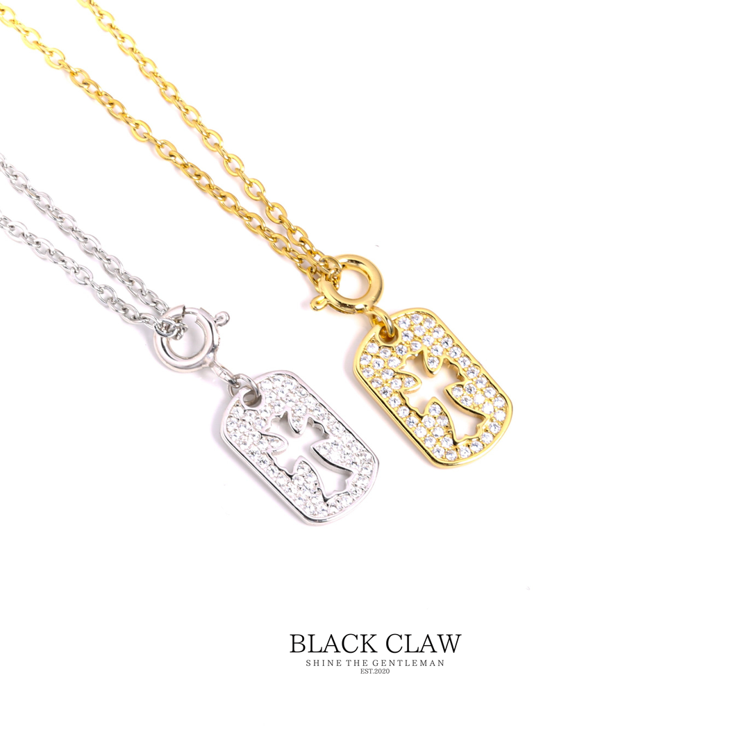 S925 Zirconia Square Cross necklace