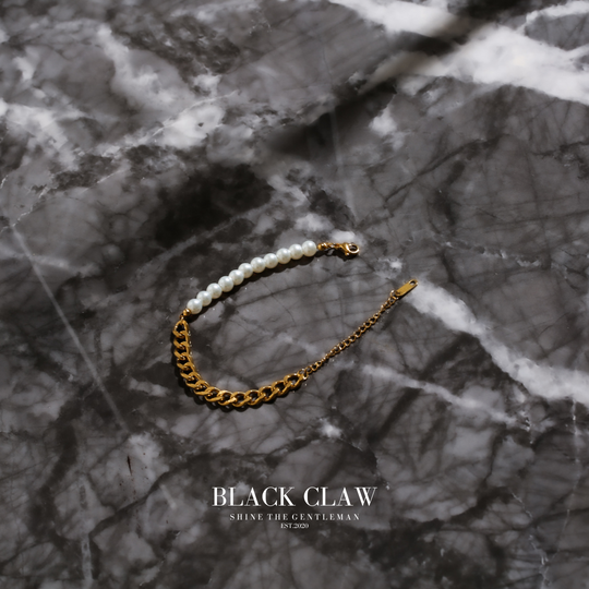 316L Pearl Chain bracelet【B&C】GOLD