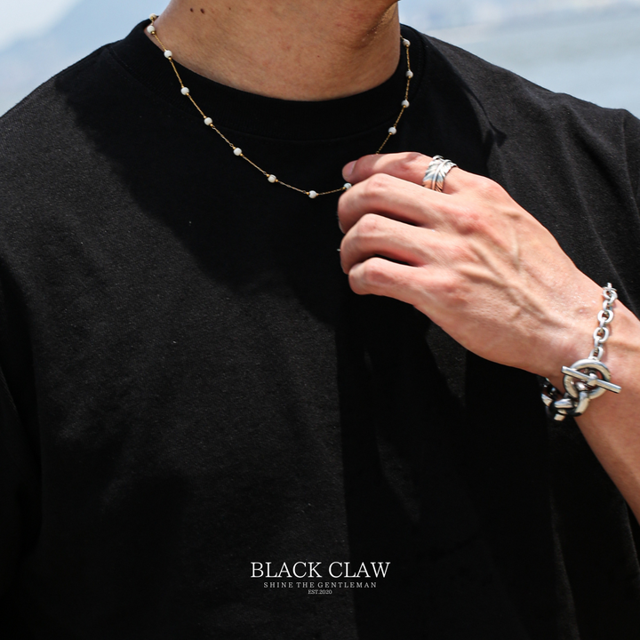 Turquoise Accent Necklace　【White】