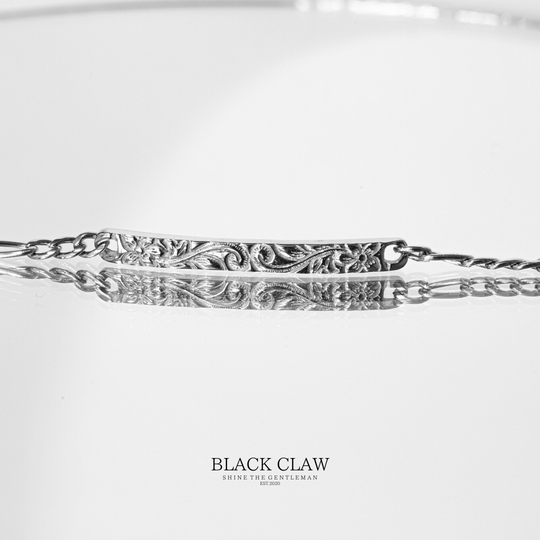 【Engraved Hawaiian Bar Bracelet】 【SILVER】