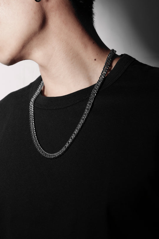 316L Double Chain Necklace Silver