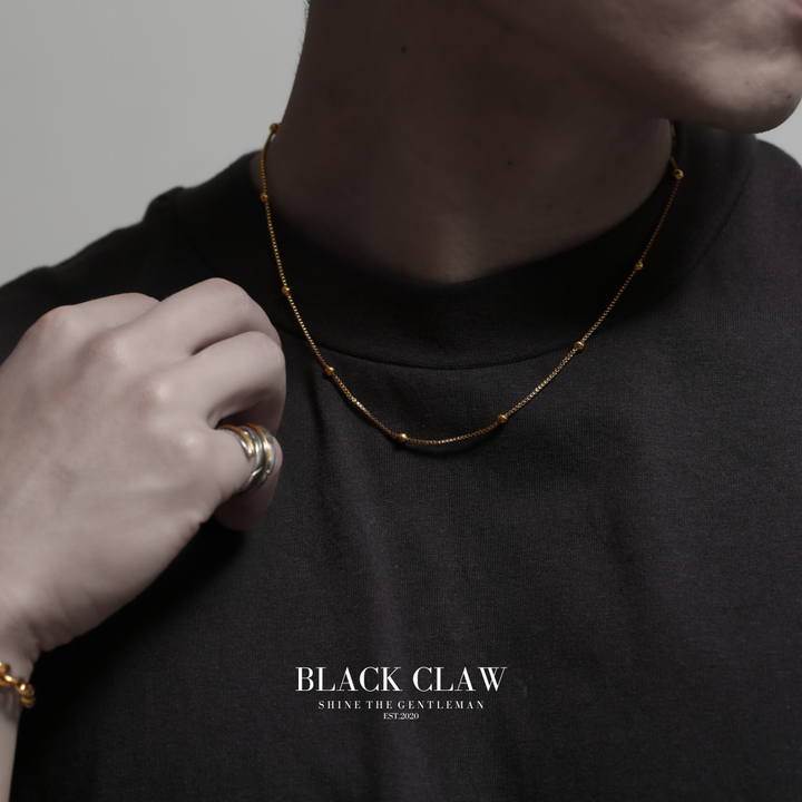 316L Cube Chain necklace-【GOLD】