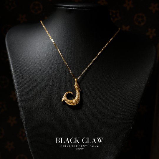 Hawaiian Fish Hook Pendant Necklace  【GOLD】