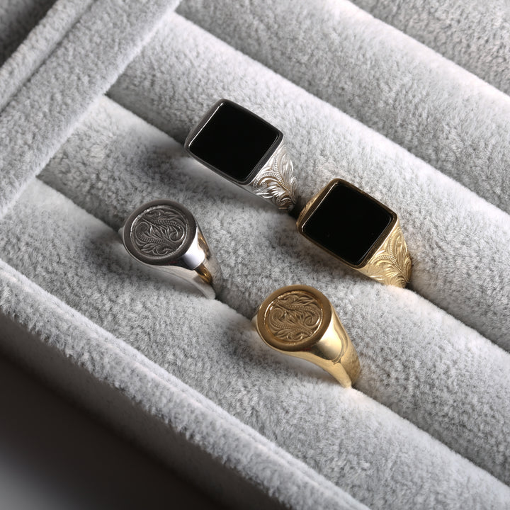 316L Hawaiian Signet Ring Silver