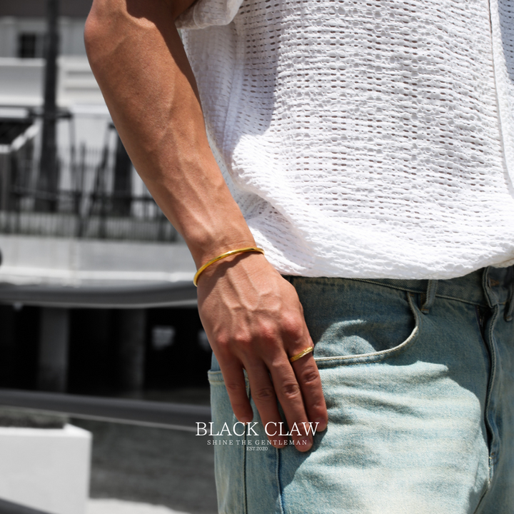 316L smooth Bangle 【Gold】
