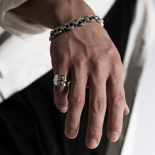 S925 Double Cross Ring