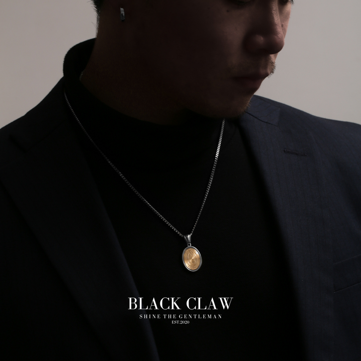 316L Maria Coin Necklace【Bicolor SILVER】