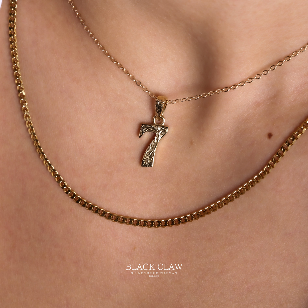 316L Hawaiian Number Necklace