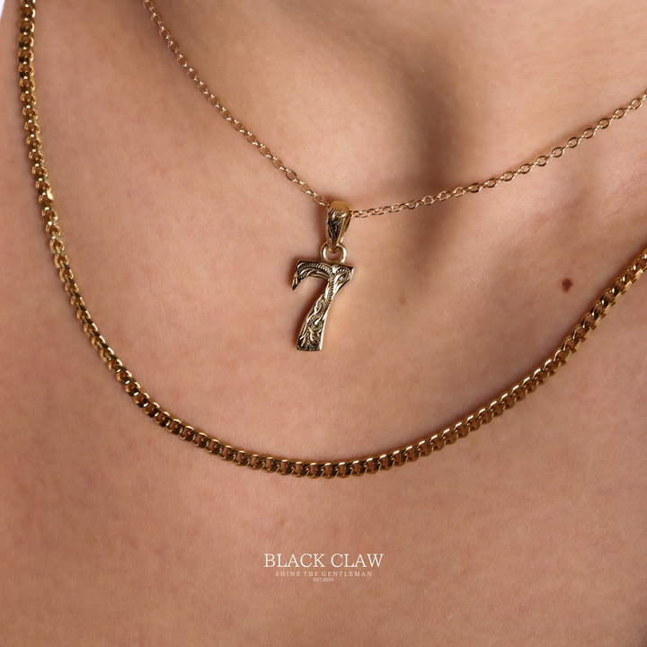 316L Hawaiian Number Necklace