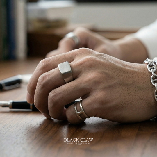 Matte Square Ring  silver
