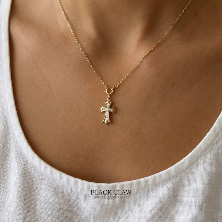 S925 Zirconia Cross necklace