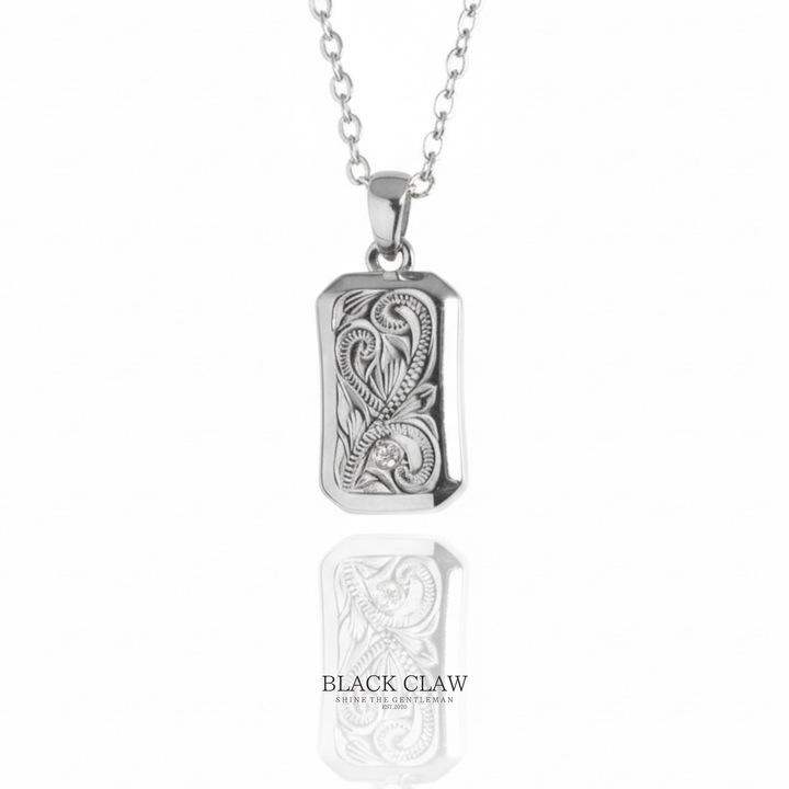 316L Hawaiian Square Zirconia Necklace【SILVER】