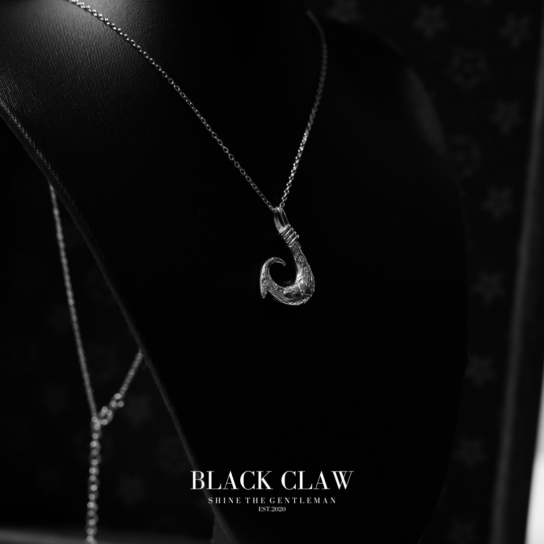 Hawaiian Fish Hook Pendant Necklace  【SILVER】