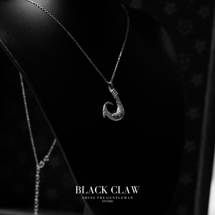 Hawaiian Fish Hook Pendant Necklace  【SILVER】