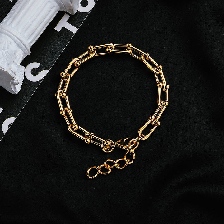 316L U Chain  Bracelet SILVER