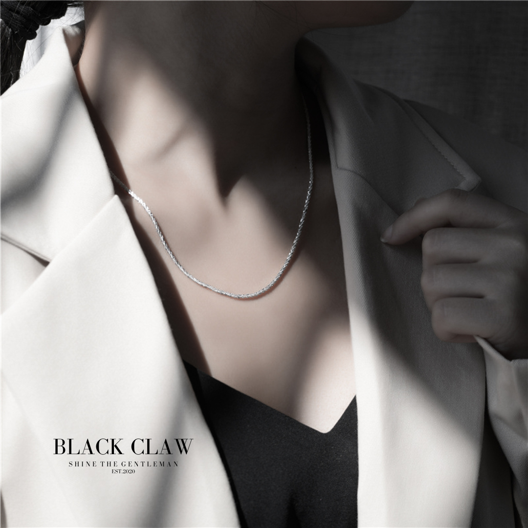 S925 Popcorn Necklace 【B&C】