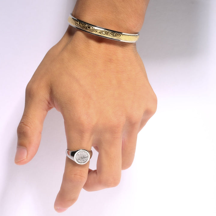 Hawaiian Signet Coin Ring 【SILVER】