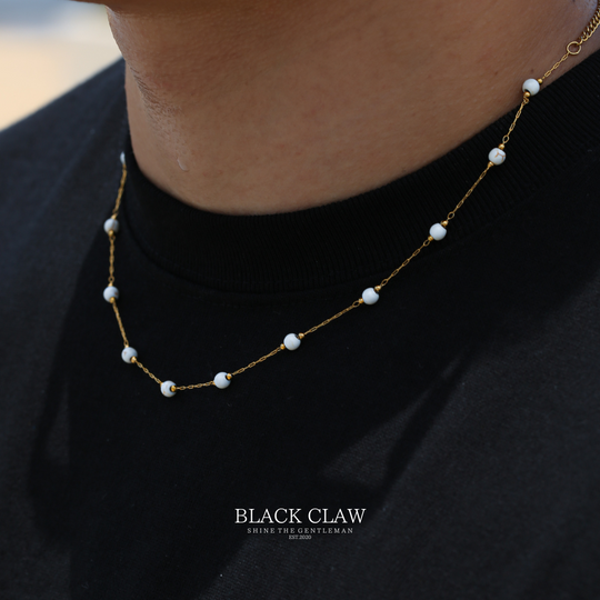 Turquoise Accent Necklace　【White】