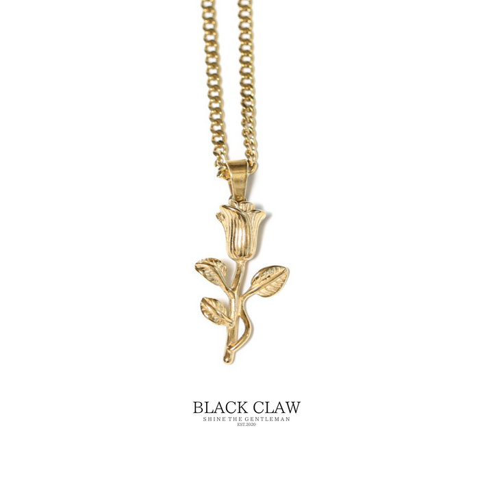 【BLACK CLAW】Rose Emblem Necklace  【GOLD】