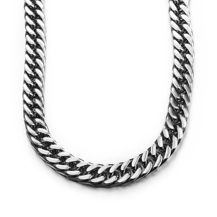 316L Double Chain Necklace Silver