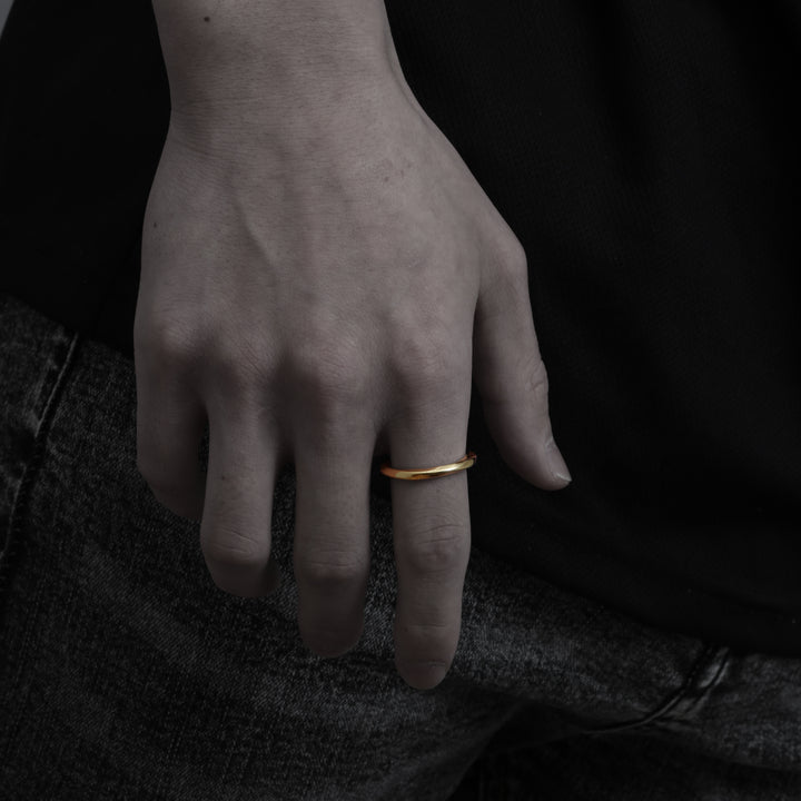 316L Simple Wave Ring GOLD