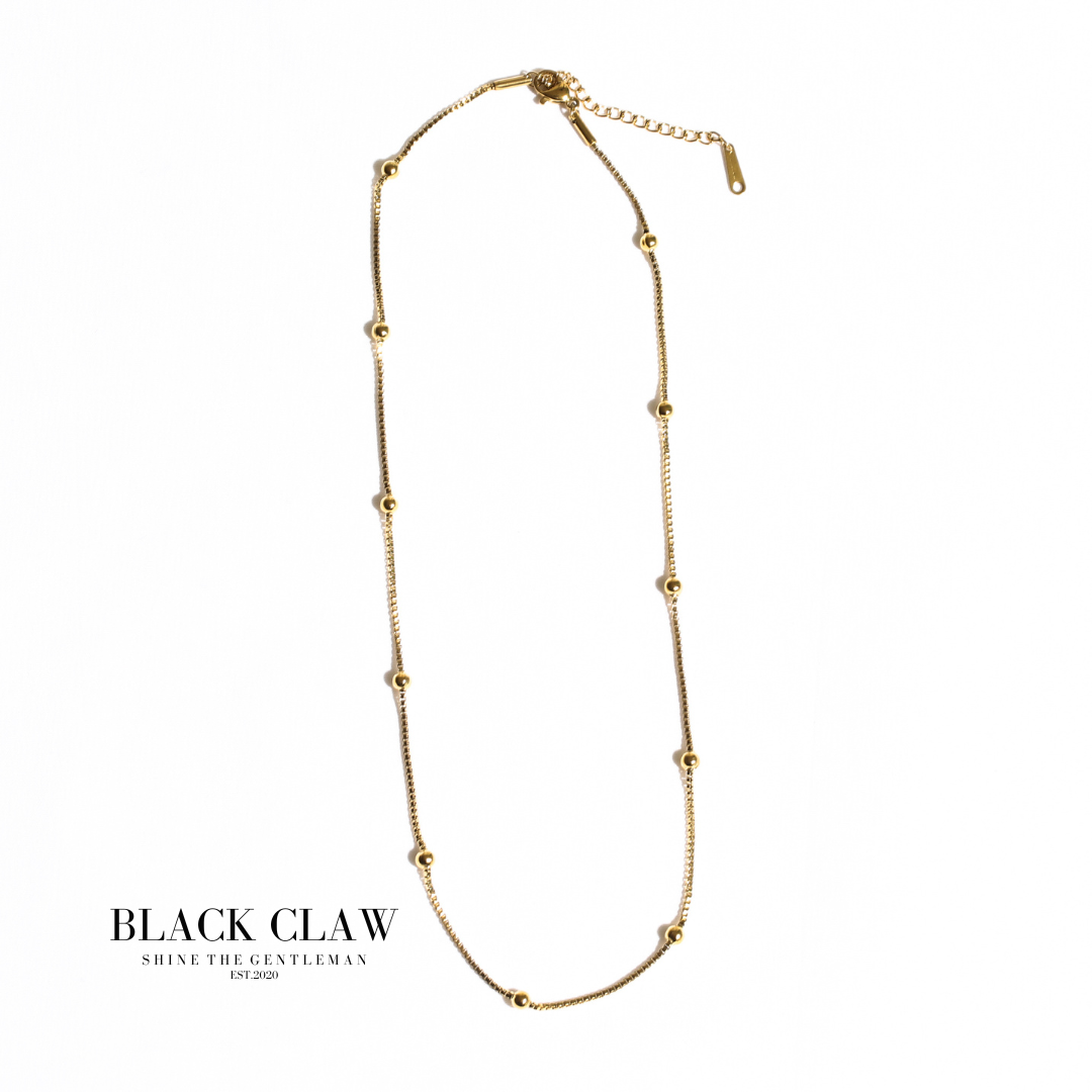 316L Cube Chain necklace-【GOLD】