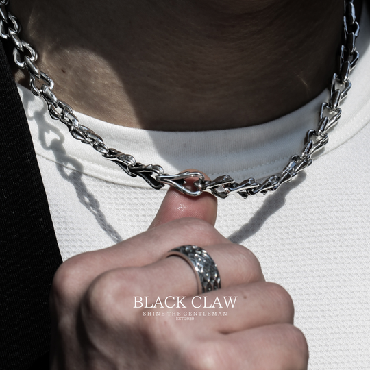 s925 BLACK CLAW Necklace