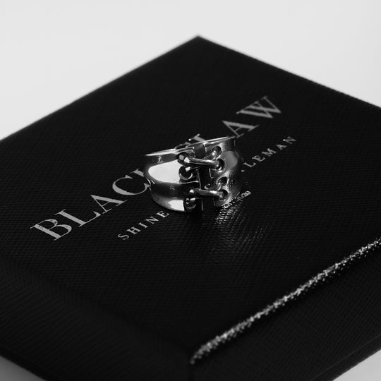 S925 Double Cross Ring