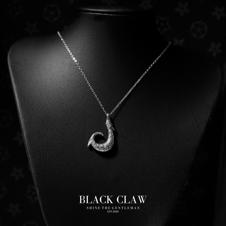 Hawaiian Fish Hook Pendant Necklace  【SILVER】