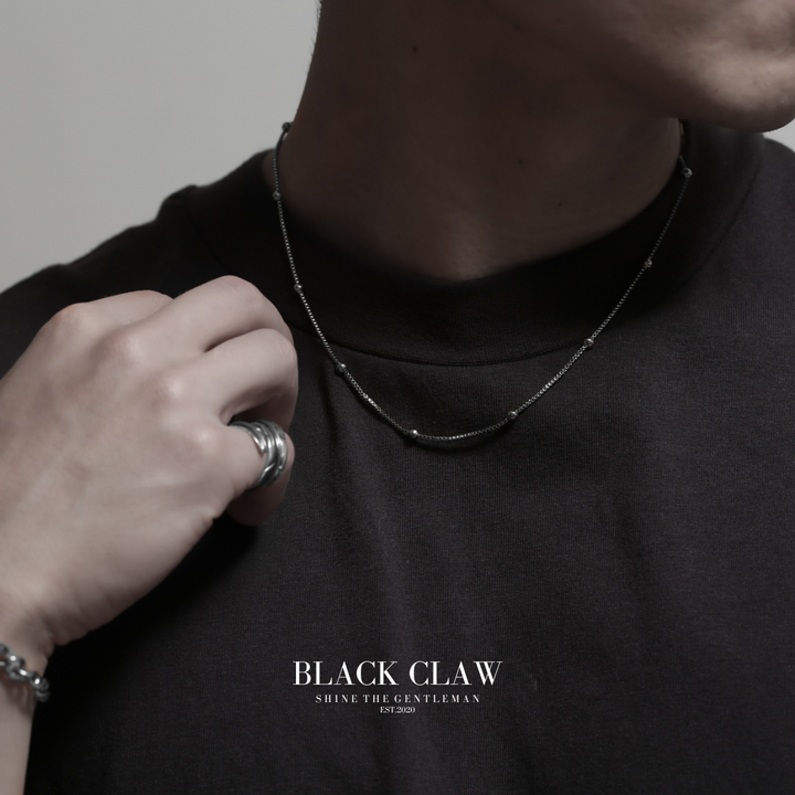 316L Cube Chain necklace-【SILVER】