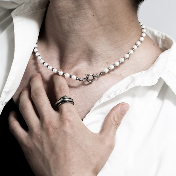 316L Pearl Chain Necklace [B&C]